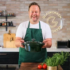 Støpejernskasserolle med lokk 4L 24 cm
