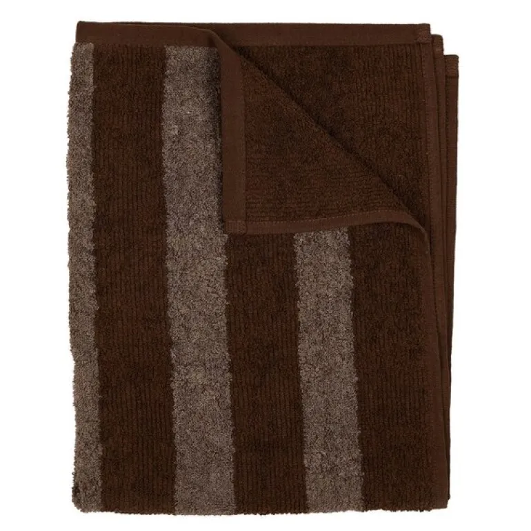 Stripe håndkle 50x70 cm kaffe