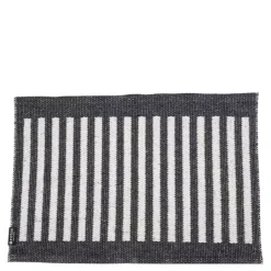 Stripes dørmatte 70x50 cm svart/hvit