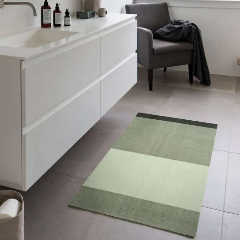 Stripes horisontal gulvmatte 120x67 cm green