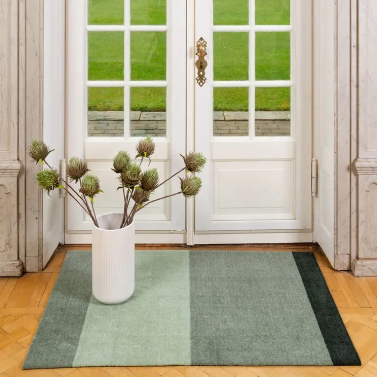 Stripes horisontal gulvmatte 120x67 cm green