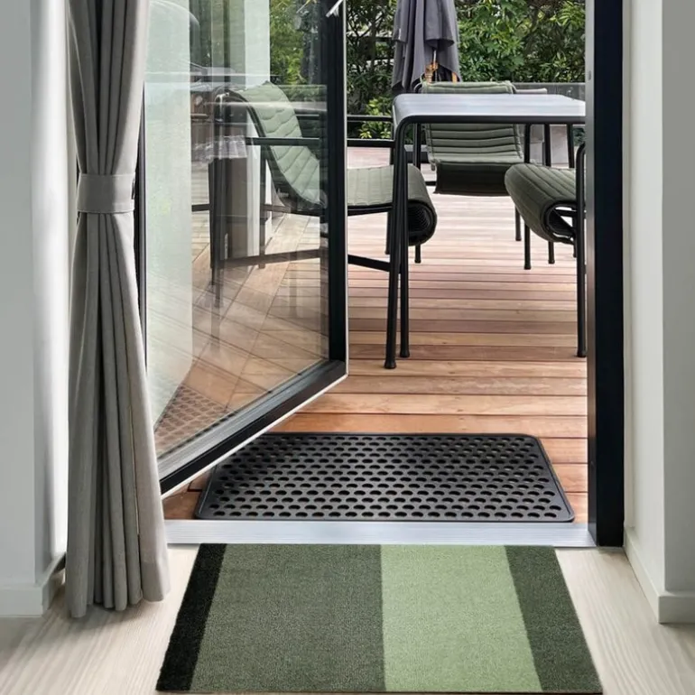 Stripes horisontal gulvmatte 40x60 cm green