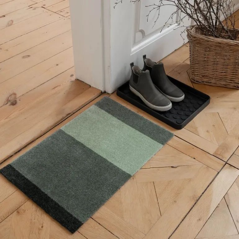 Stripes horisontal gulvmatte 40x60 cm green