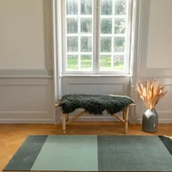 Stripes horisontal gulvmatte 200x90 cm green
