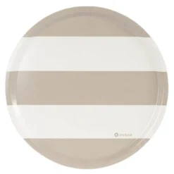 Stripes serveringsbrett 38x38 cm beige/hvit