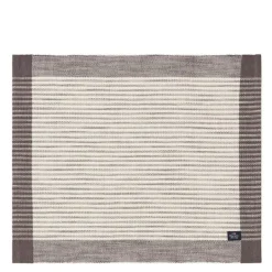 Stripet bordbrikke ribbed 40x50 cm mørkgrå/hvit