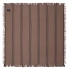 Stripete lin/bomulls serviett med frynser 50x50 cm brun/svart