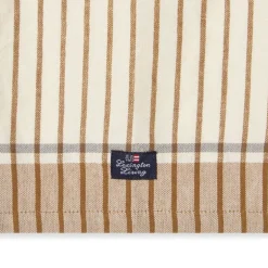 Stripet kjøkkenhåndkle 50x70 cm fudge/hvit