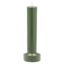 Styles kubbelys 8x23 cm parafin/stearin dark green