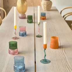 Styles telysholder 7,7x10 cm blå