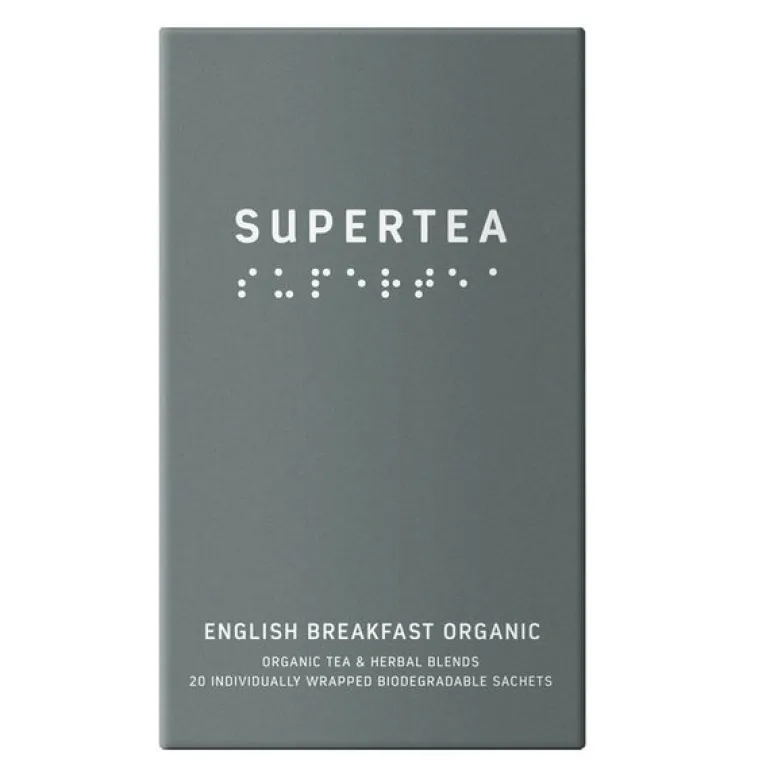 Supertea økologisk svart te 30g 20 stk english breakfast