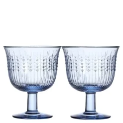 Swedish Grace glass m/stett 28 cl 2 stk blå