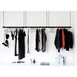 Swing M garderobestang 80 cm svart eik/svart
