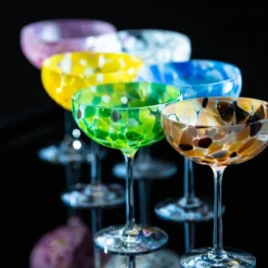 Swirl champagneglass 22 cl blå