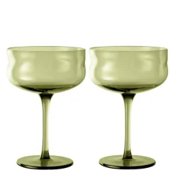 Swirl Coupe-cocktail glass 26 cl 2 stk Moss