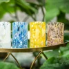 Swirl drikkeglass/lykt 35 cl brun multi