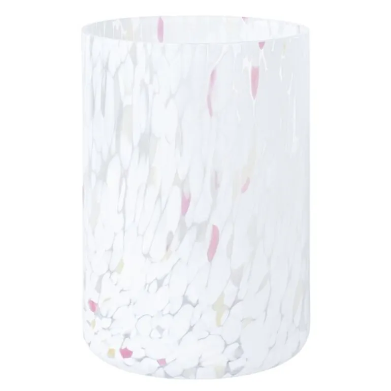 Swirl lykt/vase 19 cm hvit