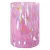 Swirl lykt/vase 19 cm rosa
