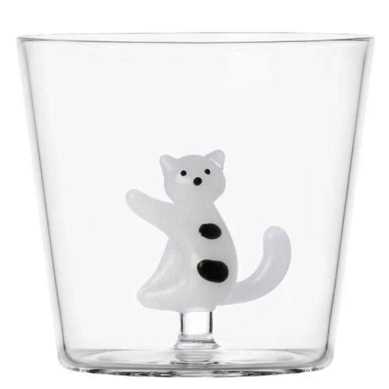 Tabby Cat vannglass 35 cl katt med prikker