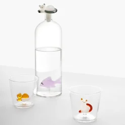 Tabby Cat vannglass 35 cl katt med hvit hale