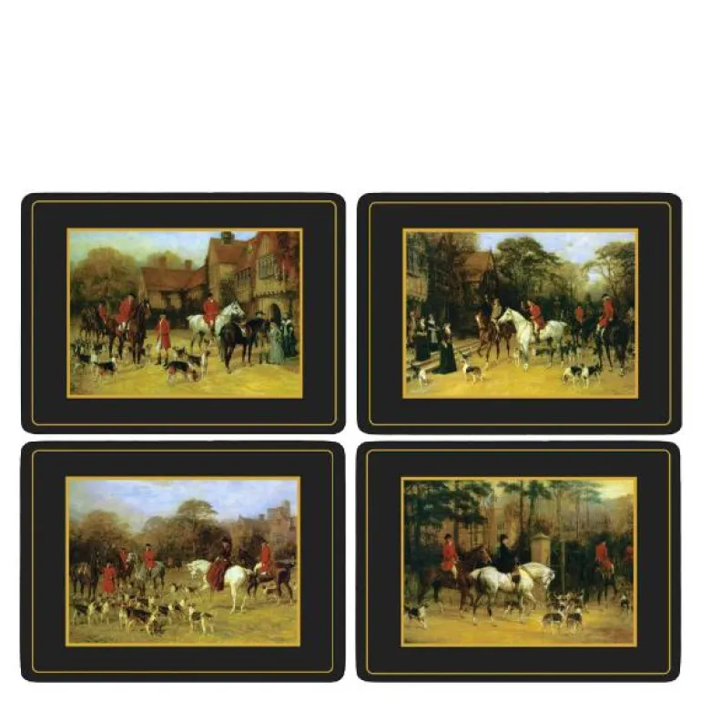 Tally ho bordbrikke 30x40 cm 4 stk svart