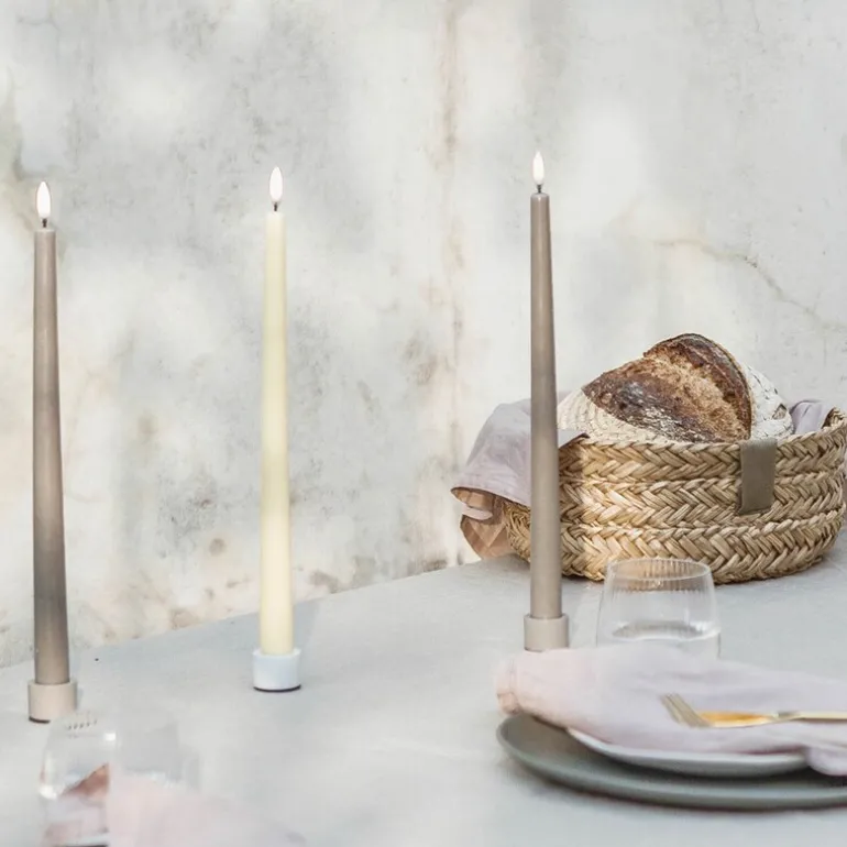 Taper Candles lysestake 3,2x2,3 cm 2 stk hvit
