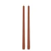 Taper Candles slim LED-kronelys 2,3x32 cm 2 stk terrakotta