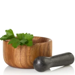 Taru morter 13 cm med pistill akasietre/granit