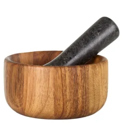 Taru morter 13 cm med pistill akasietre/granit