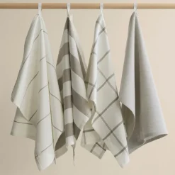 Taulo kjøkkenhåndkle 70x50 cm 2 stk hvit/beige stripet