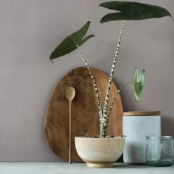 Teakroot tallerken 33x26 cm brun