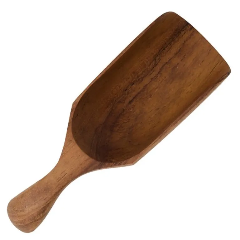 Teak scoop skje 18 cm