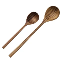 Teak skje sett 2 deler