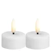 Tealight Candle LED telys 2 stk 3,9x2 cm hvit