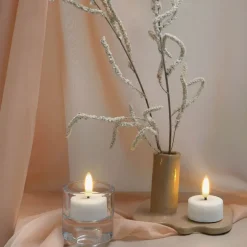 Tealight Candle LED telys 2 stk 3,9x2 cm hvit