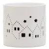 Telysholder juleby medium hvit