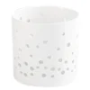 Telysholder stor dots 10 cm hvit