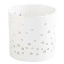 Telysholder stor dots 10 cm hvit