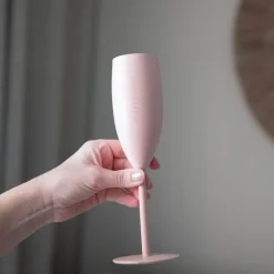 Termo champagneglass LYKKEBOBLER 12 cl dus rosa