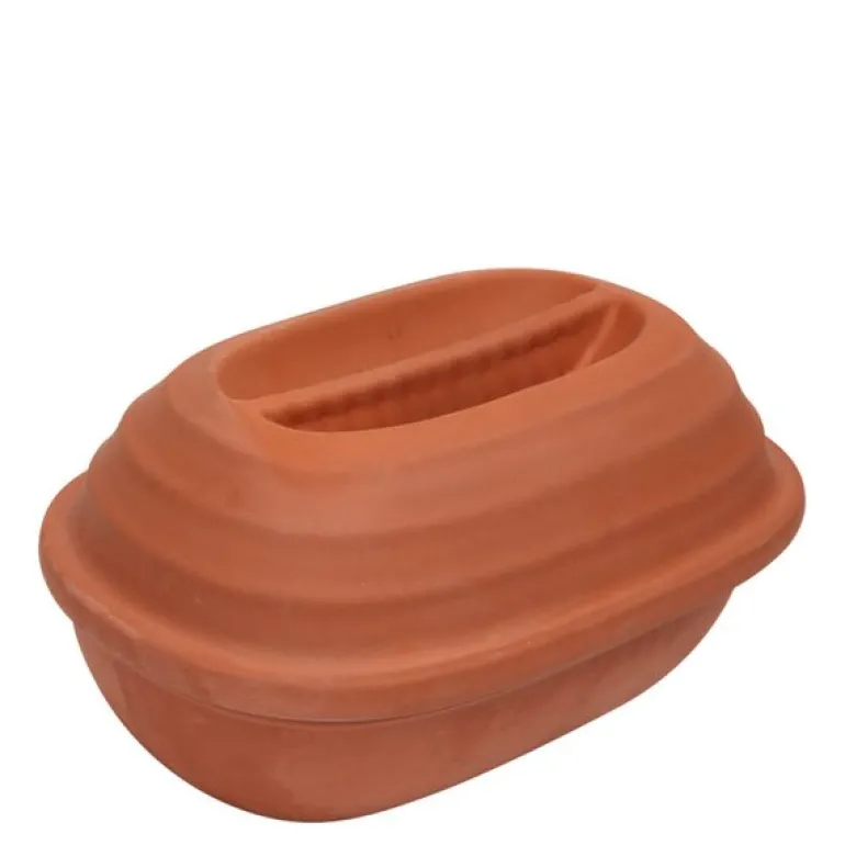 Terracotta kyllingroaster med lokk 30x21 cm