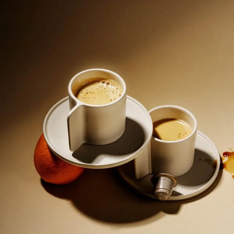 The Lungo kopp 18 cl 2 stk beige