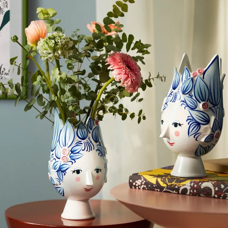 Titania vase 25 cm blå