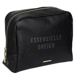 Toalettmappe essensielle greier 24x20x10 cm svart