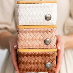 Top Fit Tiny oppbevaringskurv m/lokk 13x13x8 cm copper blush