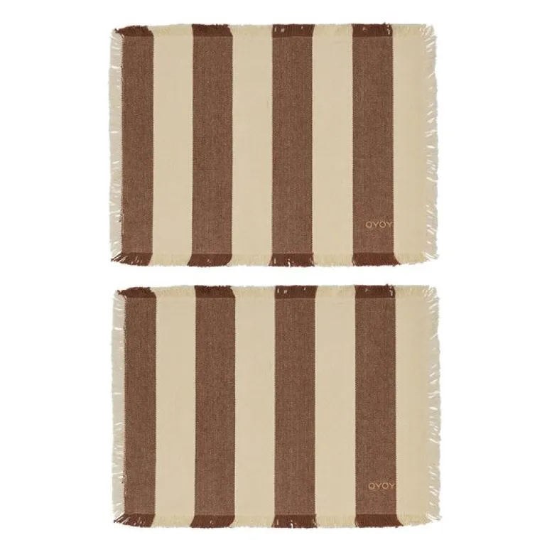 Toppu bordbrikke 48x36 cm 2 stk Brown/offwhite