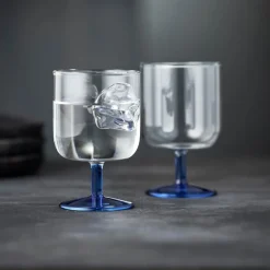 Torino vinglass 30 cl 2 stk klar/blå