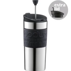 Travel mug termokopp m/ekstra lokk  35 cl svart