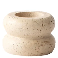 Travertin lysestake liten 5 cm