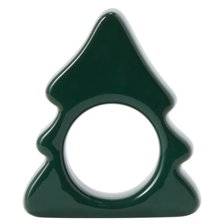Tree serviettring 7x8 cm grønn