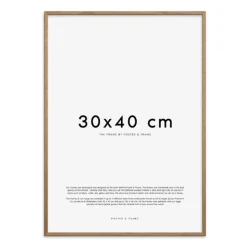Treramme 30x40 cm lys eik